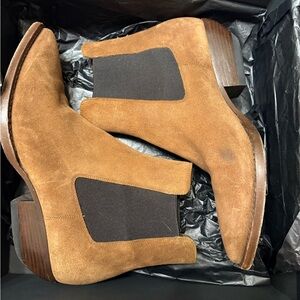 Yves Saint Laurent Brown Suede Ankle Boots